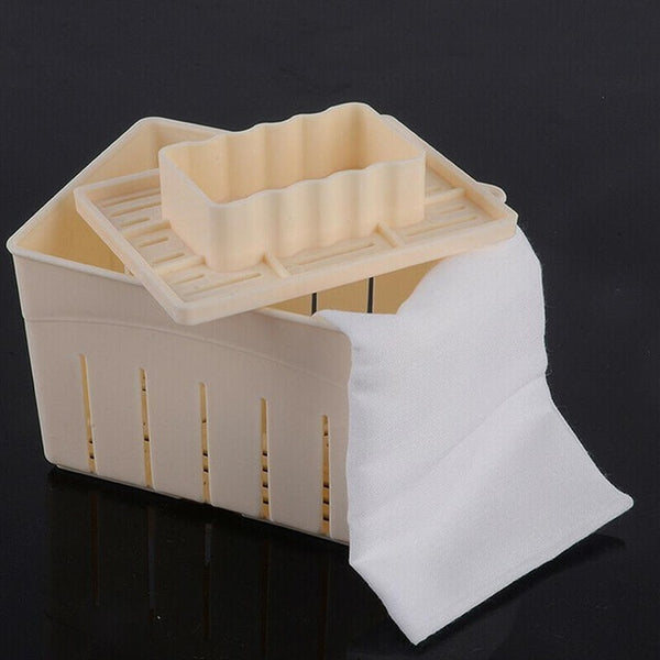 1PC DIY Plastic Homemade Tofu Maker Press Mold Kit Tofu Making Machine Set  Soy Pressing Mould with Cheese Cloth Cuisine