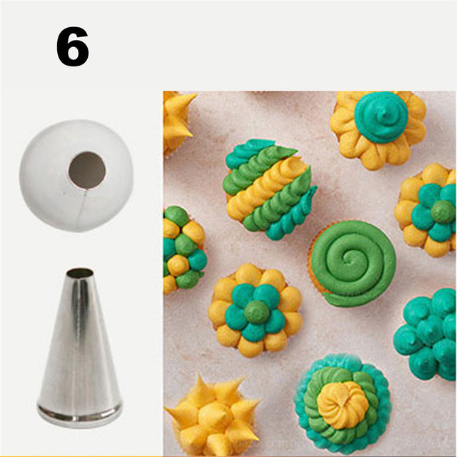 TTLIFE Metal Cream Nozzles Cake Decorating Tools Stainless Steel Icing Piping Nozzle Tips New Cake Fondant Decor Baking Tools