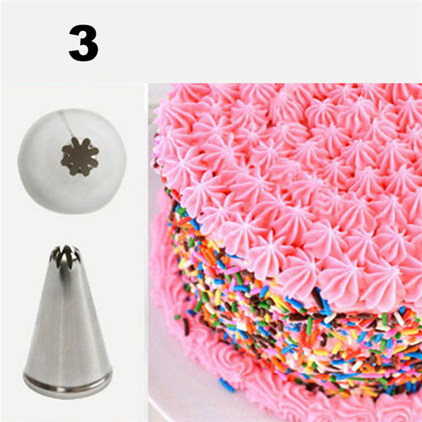 TTLIFE Metal Cream Nozzles Cake Decorating Tools Stainless Steel Icing Piping Nozzle Tips New Cake Fondant Decor Baking Tools