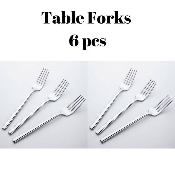 Set 36 Pieces Cutlery Stainless Steel Western Tableware Classic Dinner Set Knife Fork Restaurant Dining Nehir Dalyan Lunchbox
