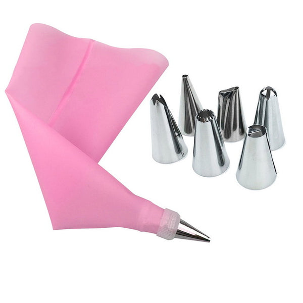 14Pcs/Set Reusable Icing Piping Nozzles Set Pastry Bag Scraper Flower Cream Tips Converter Baking Cup DIY Cake Decorating Tools