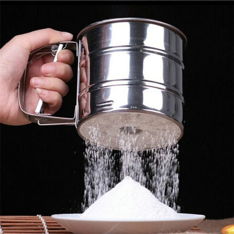 1 Pcs Stainless Steel Sieve Cup Powder Flour Mesh Sieve Baking Tools For Cakes Decorating Pastry Tools Bakeware