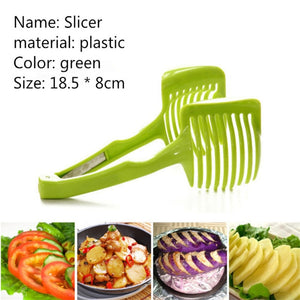 Stainless Steel Potato Slicer Tomato Cutter Tool Shreadders Fruit Lemon Cutting Holder Slice Cooking Tools Kitchen Accessories