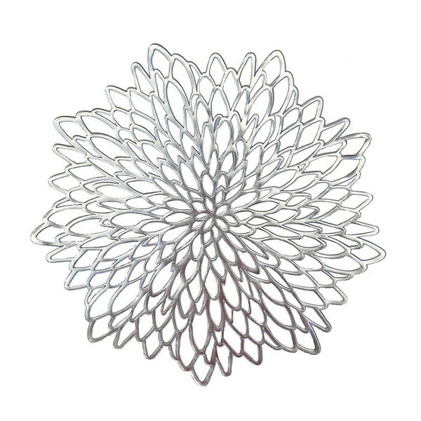1pc PVC Hollow Insulation Coaster Pads Table Bowl Mats Home Christmas Wedding Decor Heat Resistant Placemat For Dining Table#25